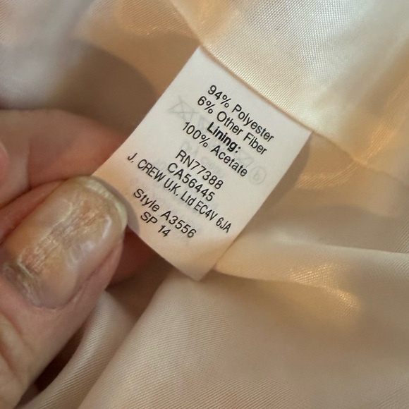 J.Crew Coral Metallic Tweed Blazer Jacket Size 10 - Picture 10 of 10